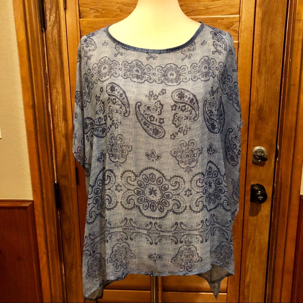 Tasha Polizzi OS beautiful blouse paisley design